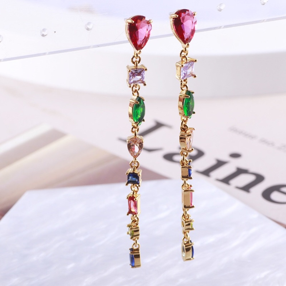 Kate Spade Sparkling Irregular Drop Tassel Earrings
